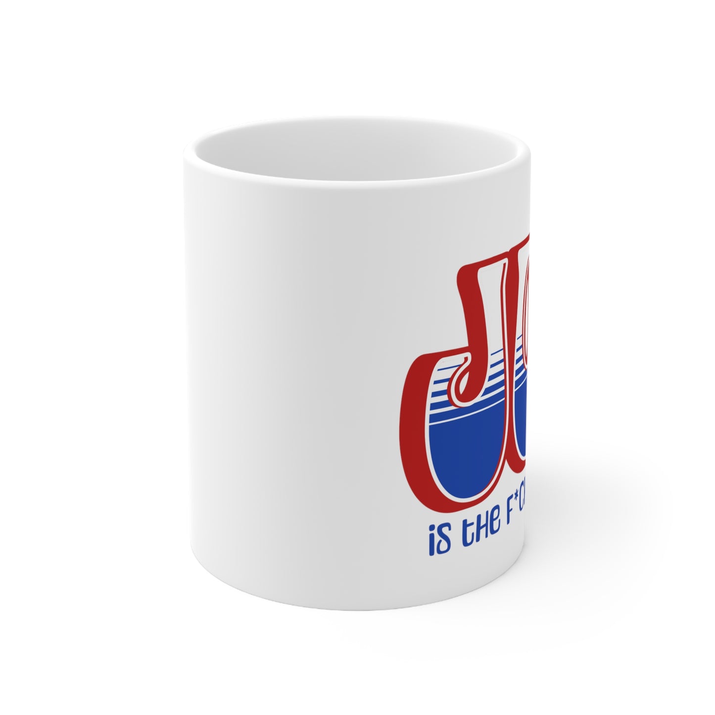 JOY censored (red white blue) Ceramic Mug 11oz