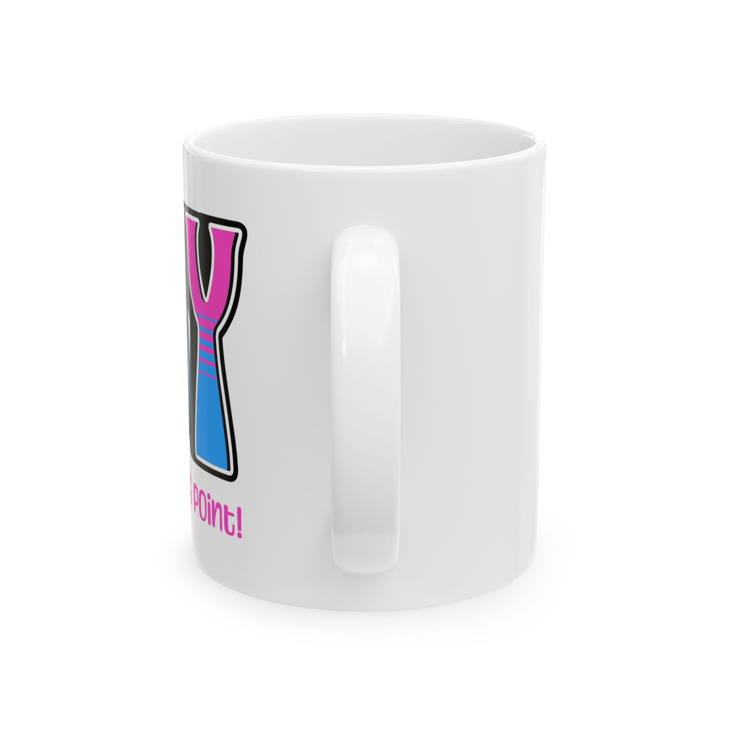 Black Pink Blue Joy Ceramic Mug, (11oz, 15oz)