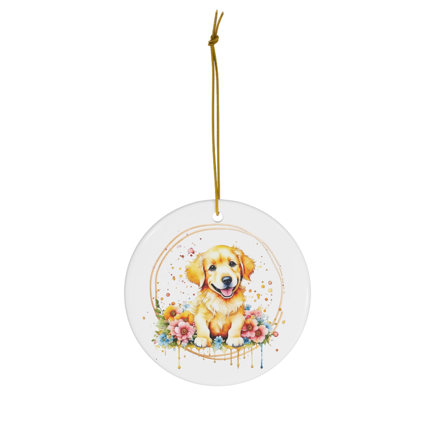 Golden Retriever Ceramic Ornament