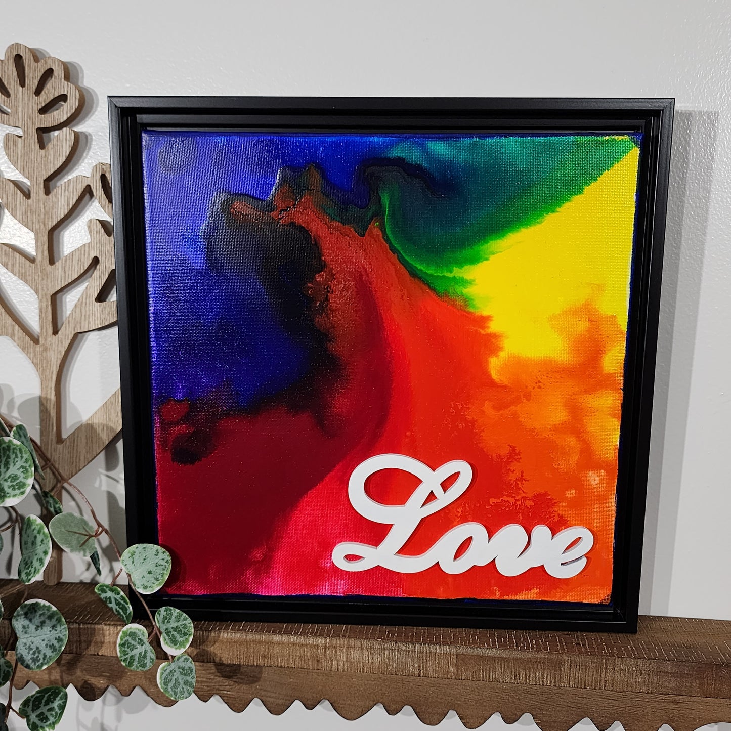 Love (rainbow colors) WordArt Collage