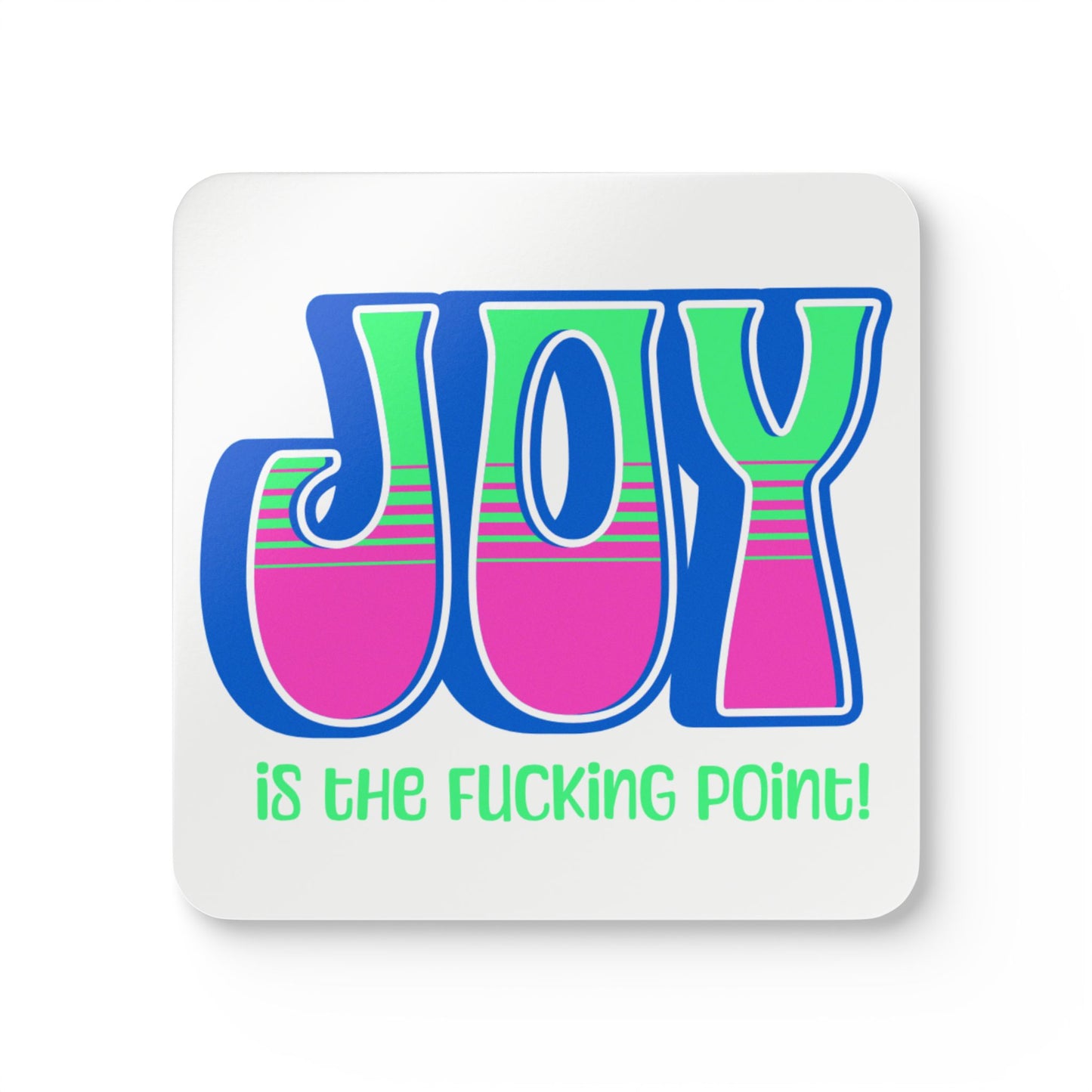 Blue Pink Green Joy Coaster Set