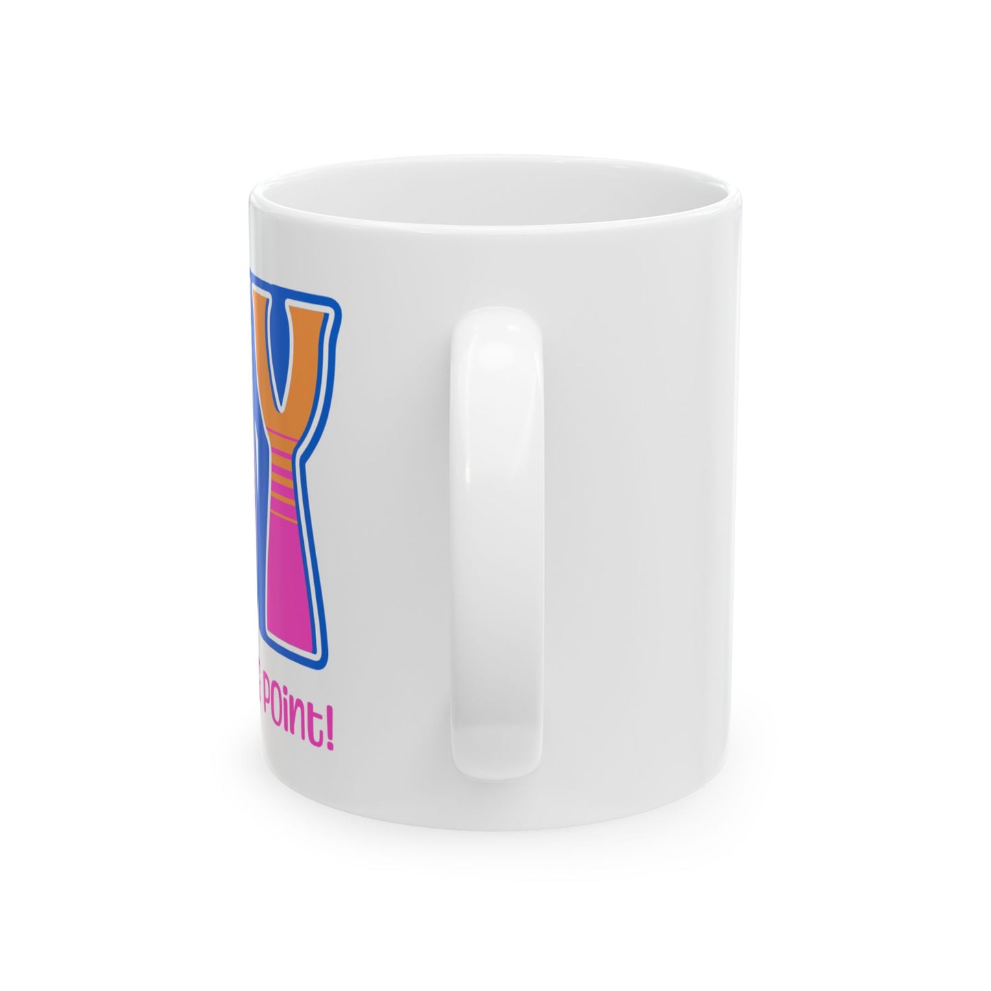 Blue Pink Orange Joy Ceramic Mug, (11oz, 15oz)