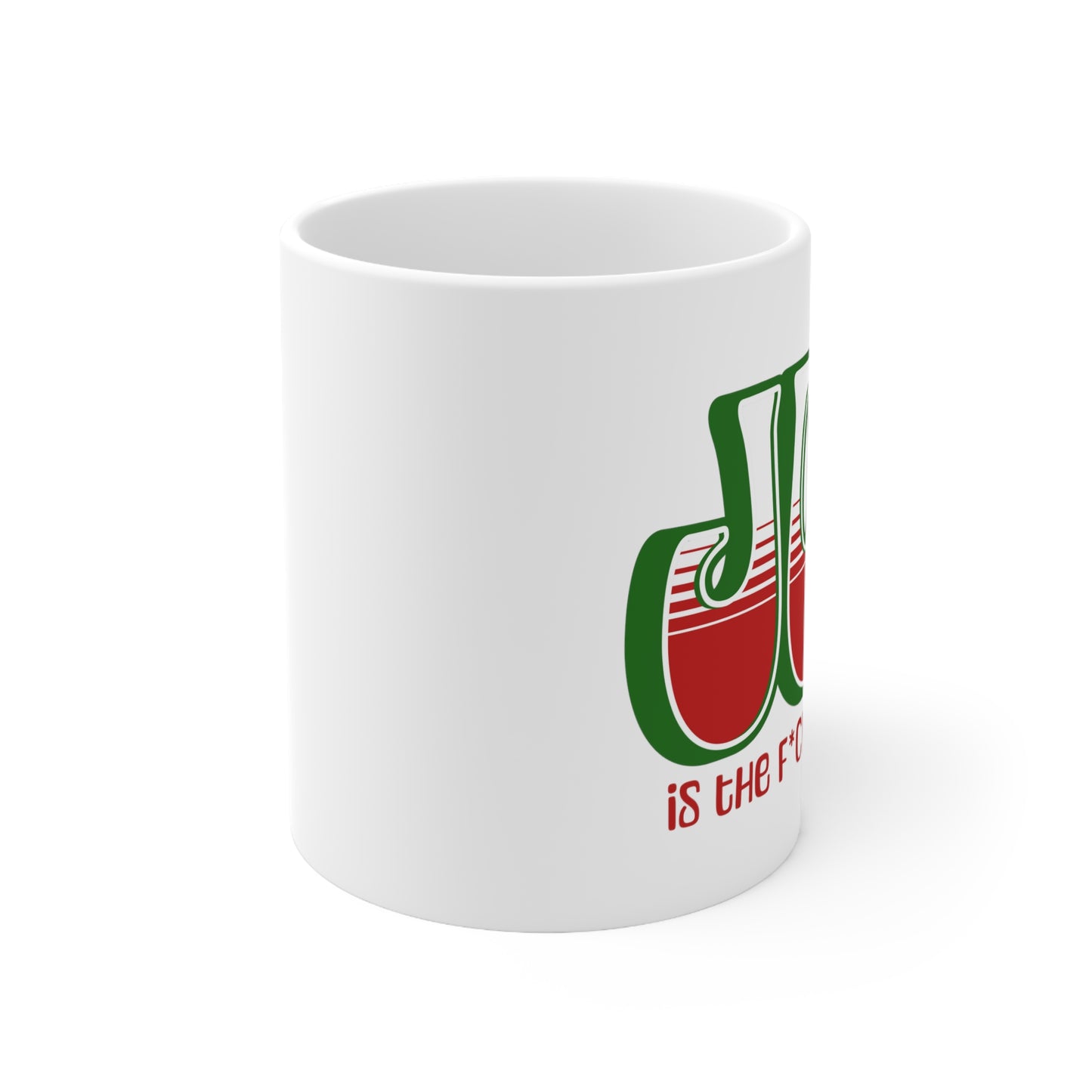 JOY censored (green holiday) Ceramic Mug 11oz