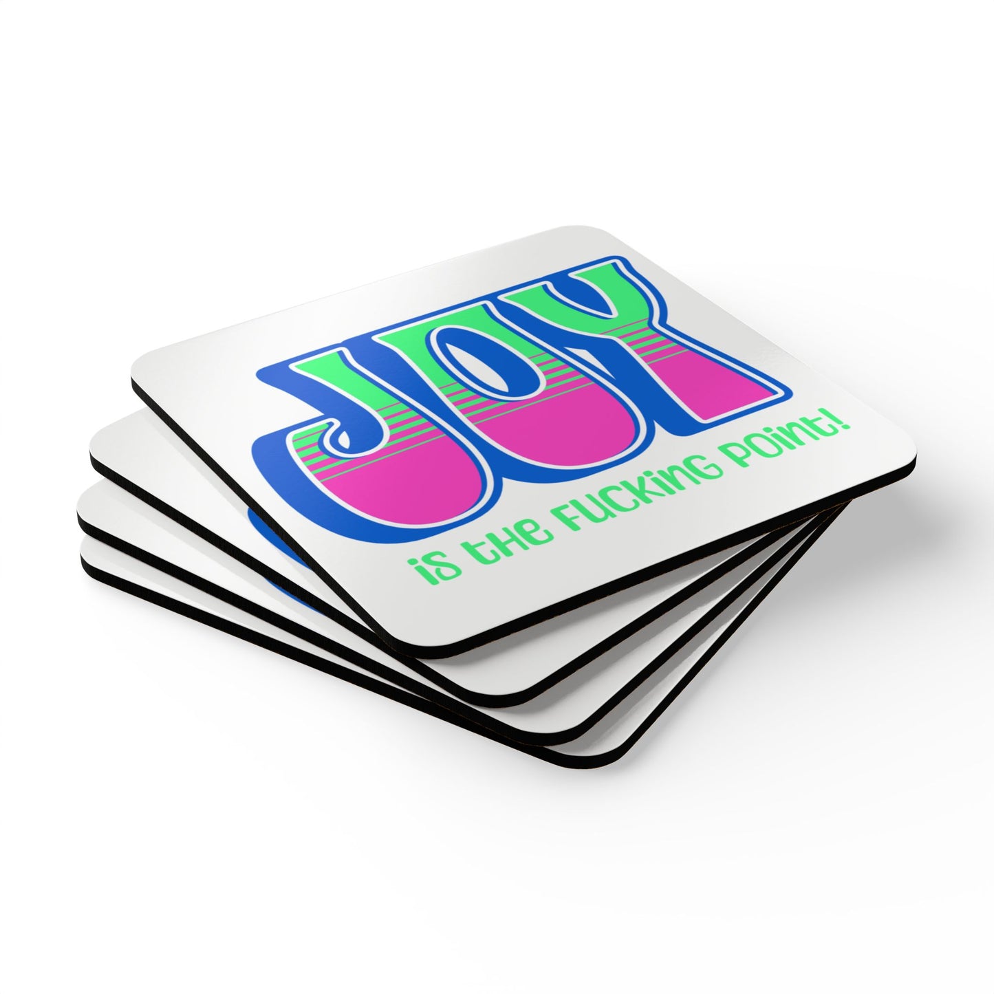 Blue Pink Green Joy Coaster Set