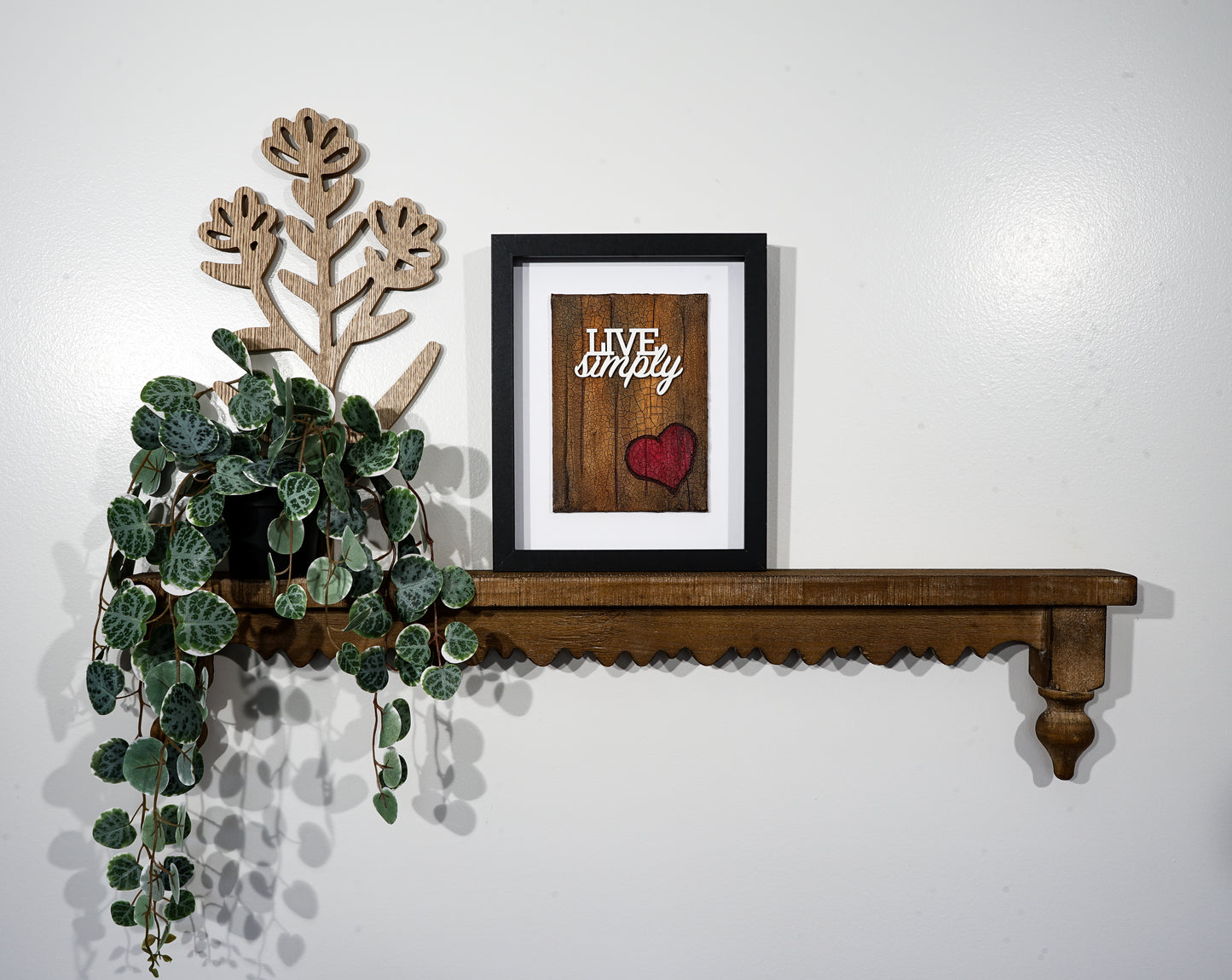 Live Simply (wood) WordArt Collage