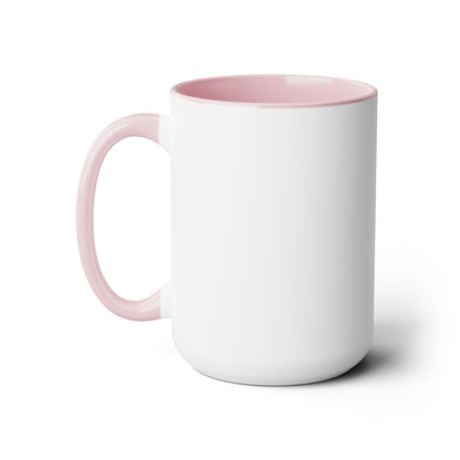 Blue Teal Yellow Joy Two-Tone Mug, 15oz