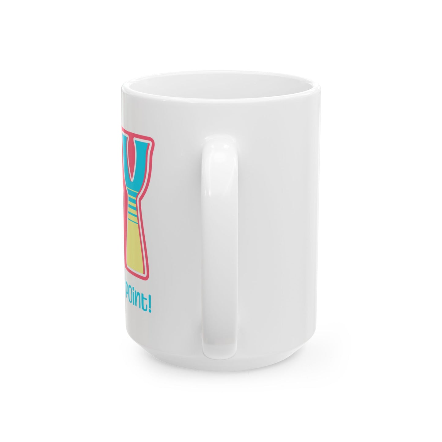 Salmon Blue Yellow Joy Ceramic Mug, (11oz, 15oz)