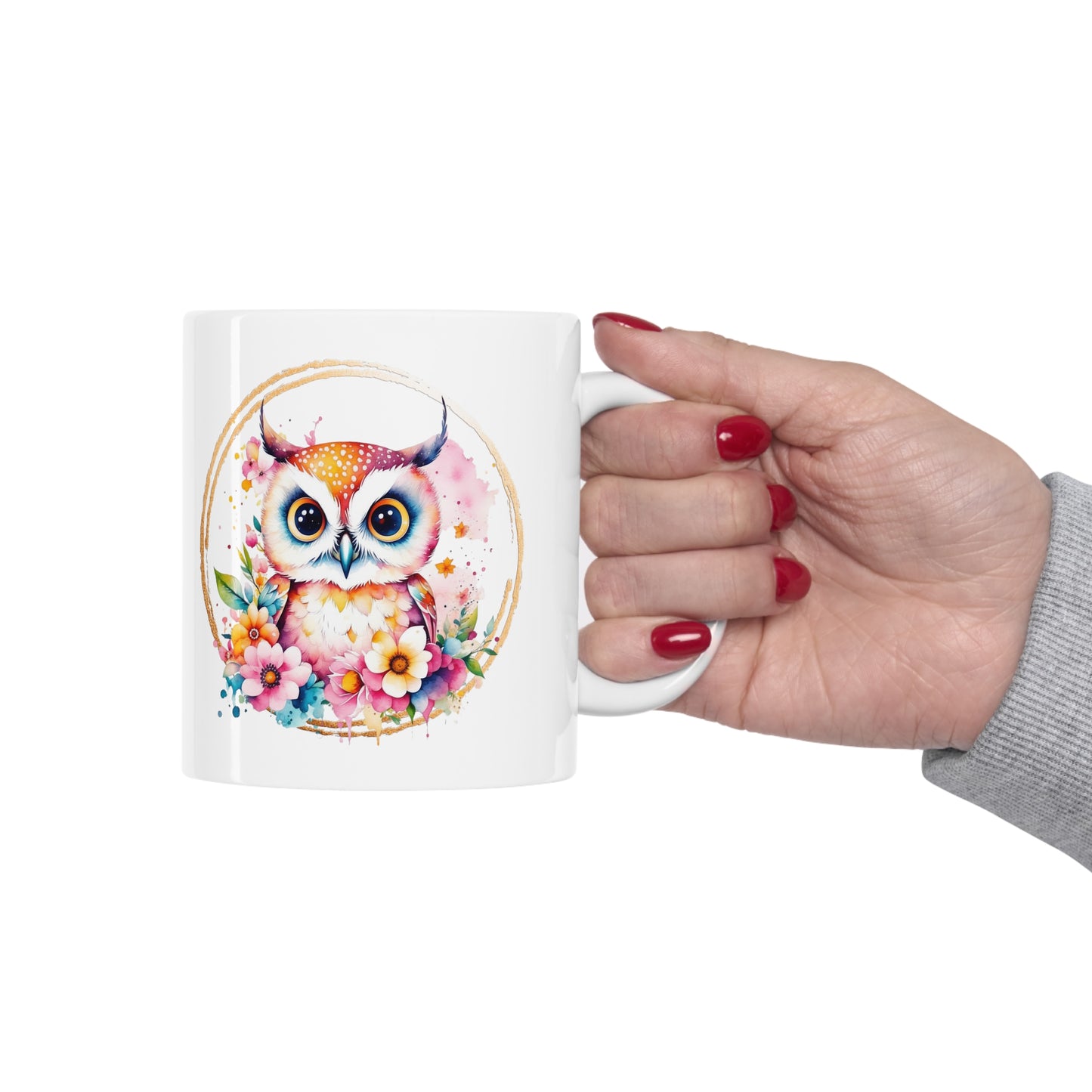 Golden Owl Ceramic Mug 11oz