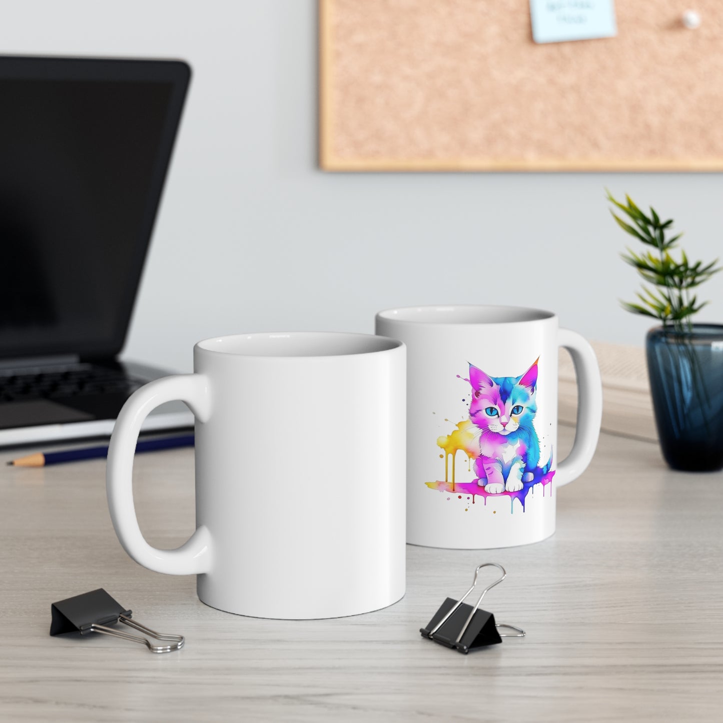 Vibrant Kitten Ceramic Mug 11oz