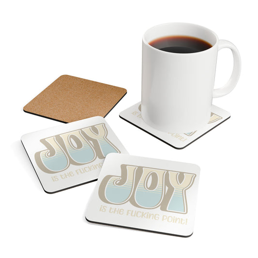 Tan Blue Joy Coaster Set