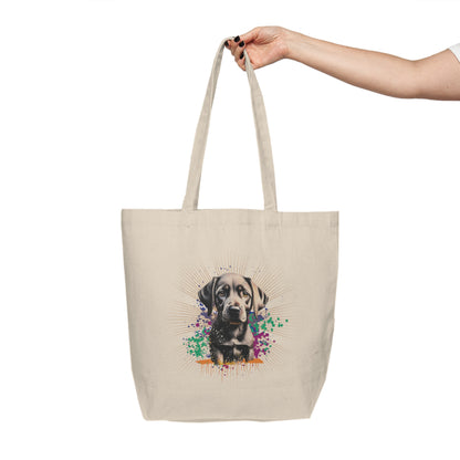 Black Lab Canvas Shopping Bag