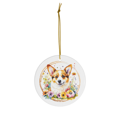 Corgi Ceramic Ornament