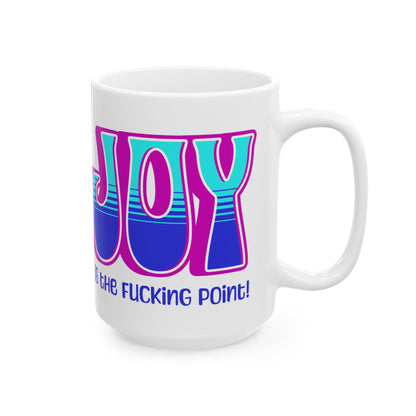 Pink Blue Teal Joy Ceramic Mug, (11oz, 15oz)