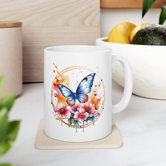 Golden Butterfly 2 Ceramic Mug 11oz