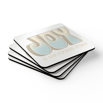 Tan Blue Joy Coaster Set