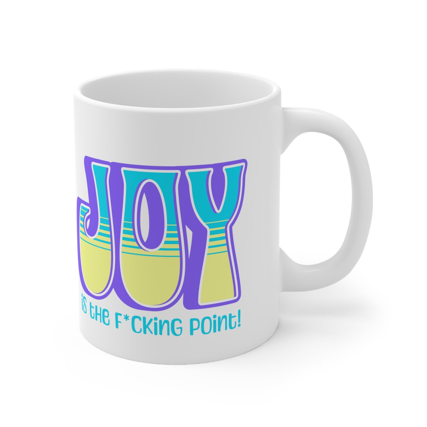 JOY (purple blue yellow) Ceramic Mug 11oz