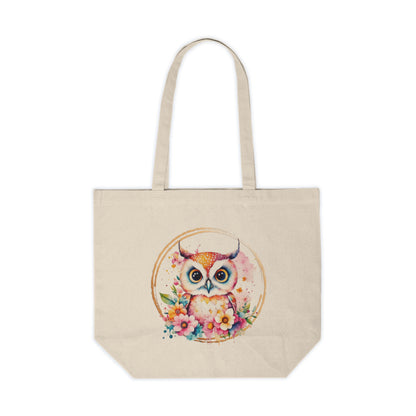 Golden Owl Canvas Shopping Bag