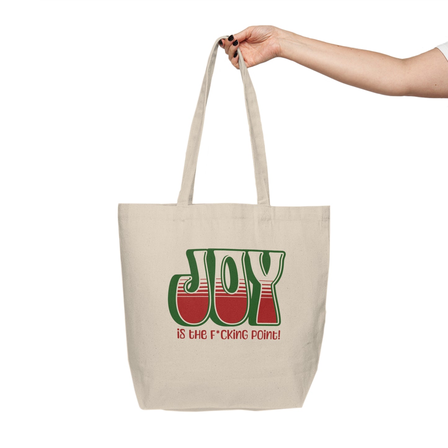 JOY (green holiday) Canvas Shopping Bag