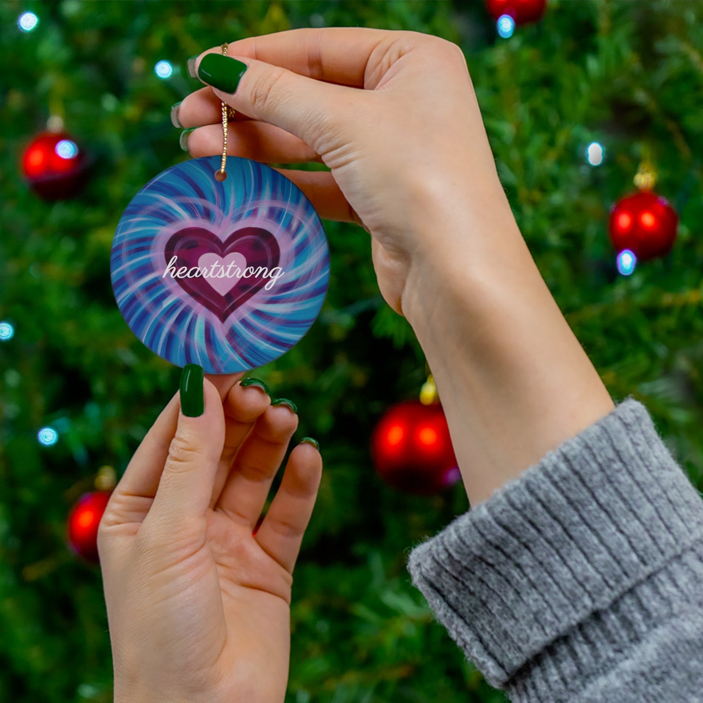 Hurricane Heartstrong Ceramic Ornament