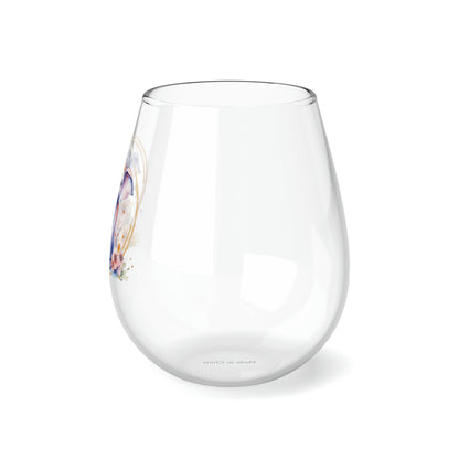 Golden Elephant Stemless Wine Glass, 11.75oz