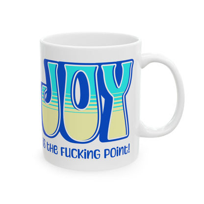 Blue Teal Yellow Joy Ceramic Mug, (11oz, 15oz)