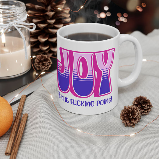 Pink Pink Purple Joy Ceramic Mug, (11oz, 15oz)