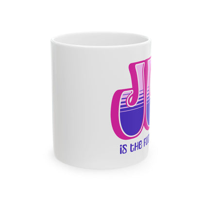 Pink Pink Purple Joy Ceramic Mug, (11oz, 15oz)