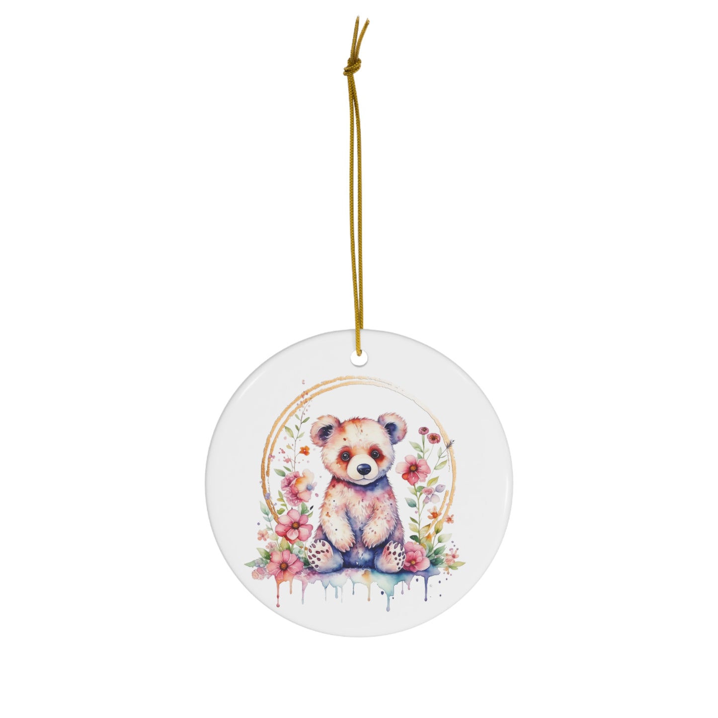 Golden Bear Ceramic Ornament