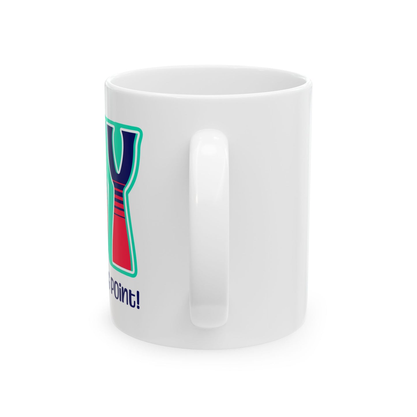 Teal Blue Red Ceramic Mug, (11oz, 15oz)