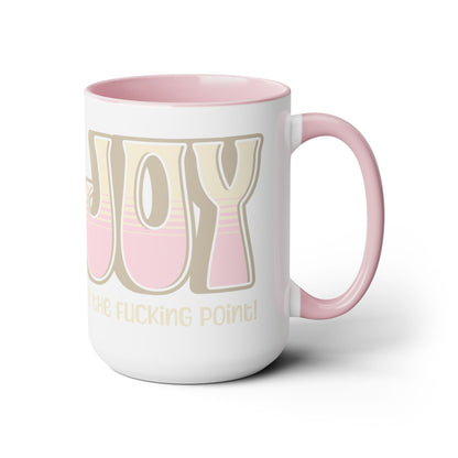 Tan Pink Joy Two-Tone Mug, 15oz