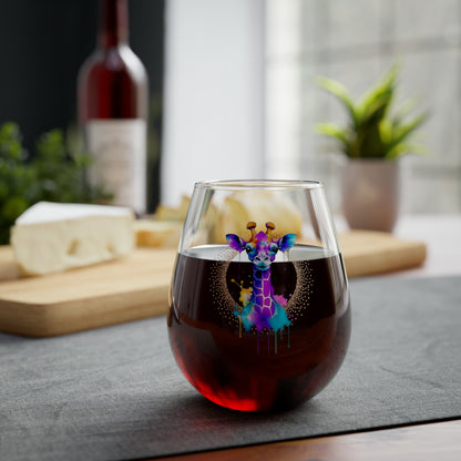 Vibrant Giraffe Stemless Wine Glass, 11.75oz