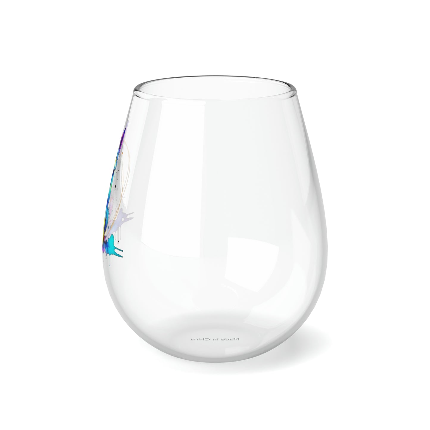 Vibrant Wolf Stemless Wine Glass, 11.75oz