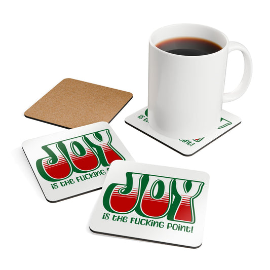 Green Holiday Joy Coaster Set