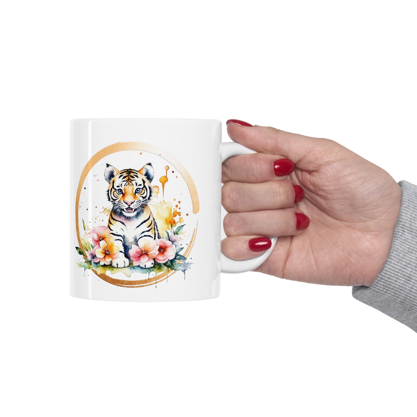 Golden Tiger Ceramic Mug 11oz