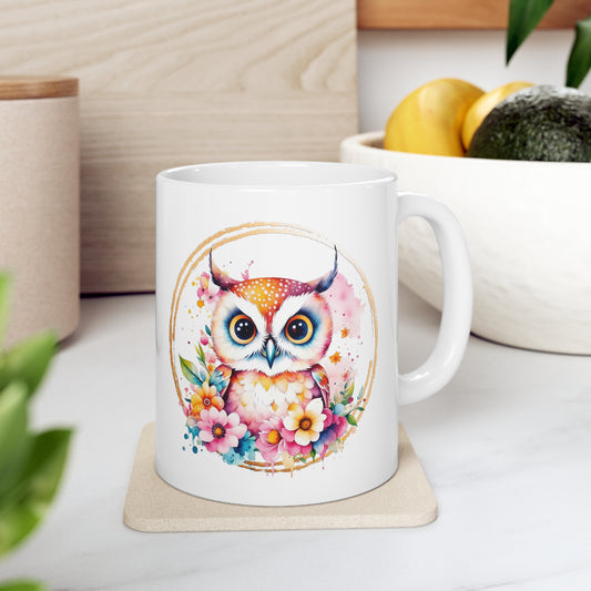 Golden Owl Ceramic Mug 11oz