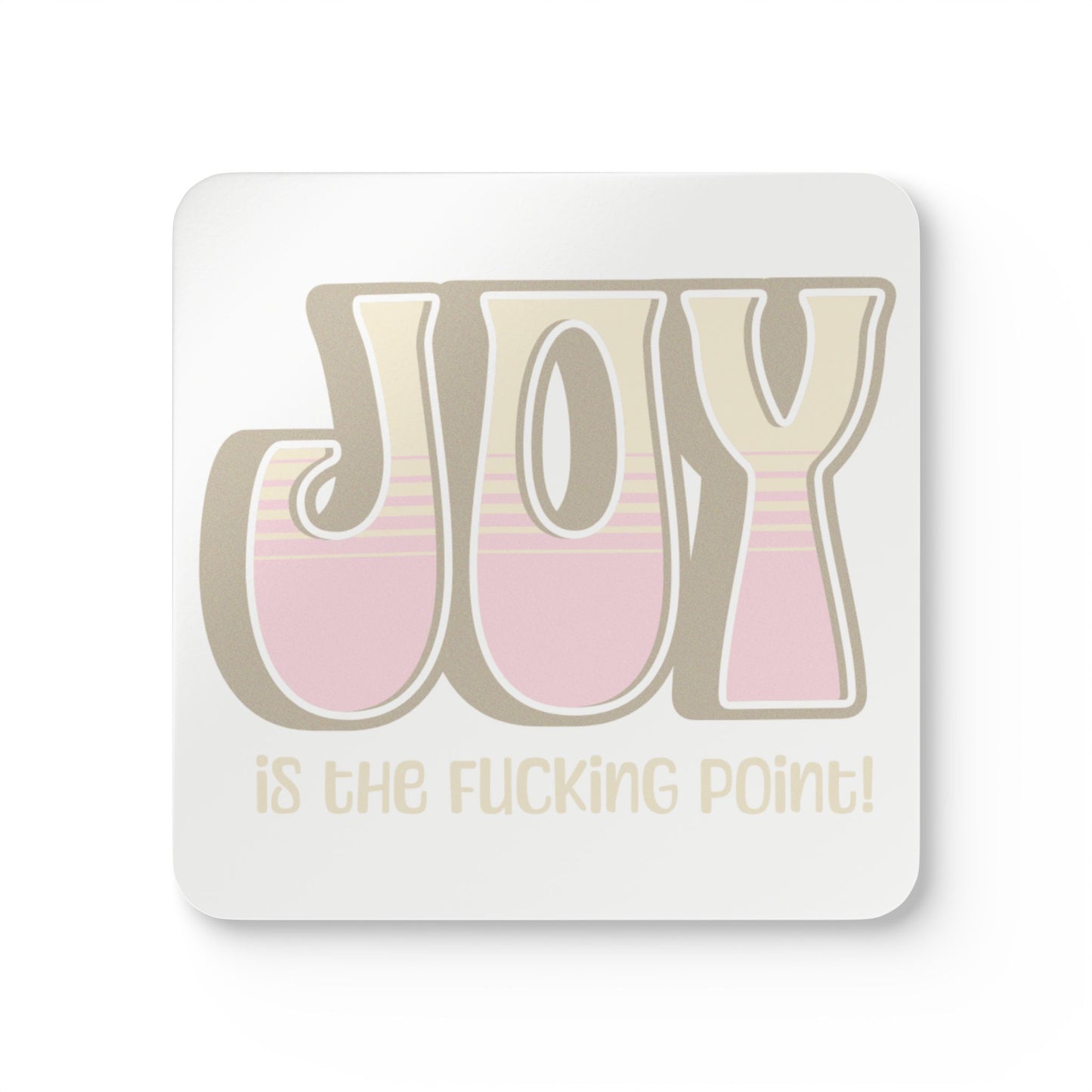 Tan Pink Joy Coaster Set