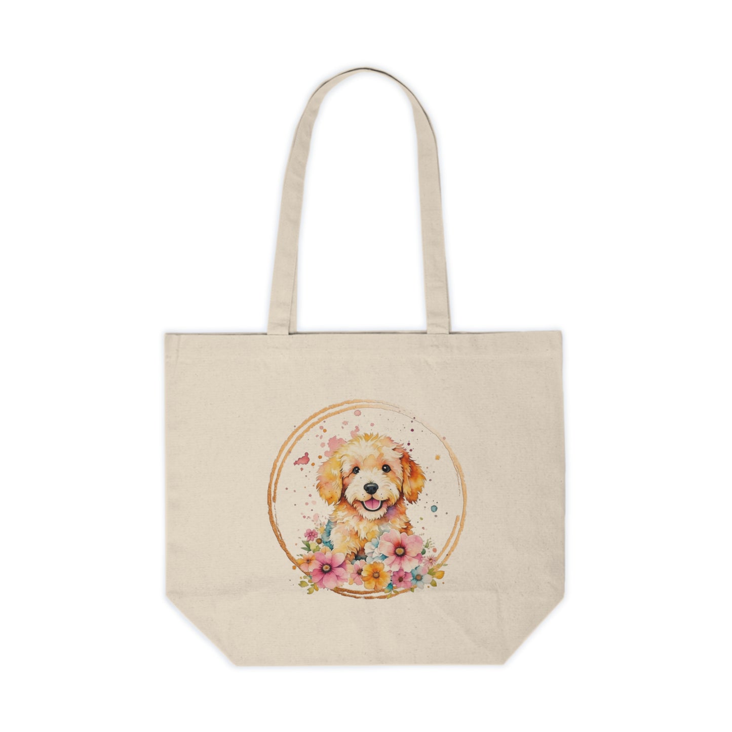 Golden Doodle Canvas Shopping Bag