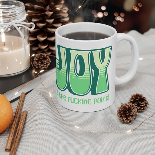 Green Green Yellow Joy Ceramic Mug, (11oz, 15oz)