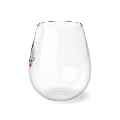 Golden Rooster Stemless Wine Glass, 11.75oz