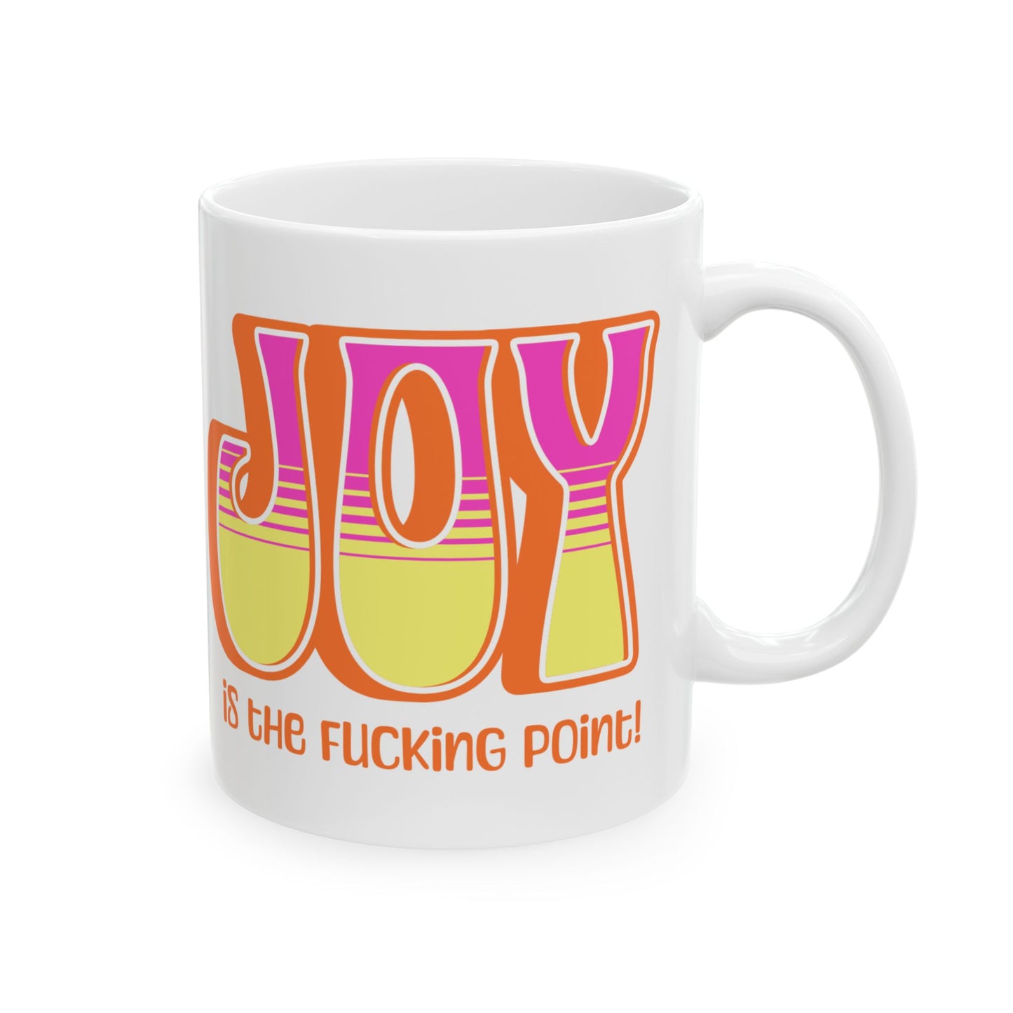 Orange Pink Yellow Joy Ceramic Mug, (11oz, 15oz)