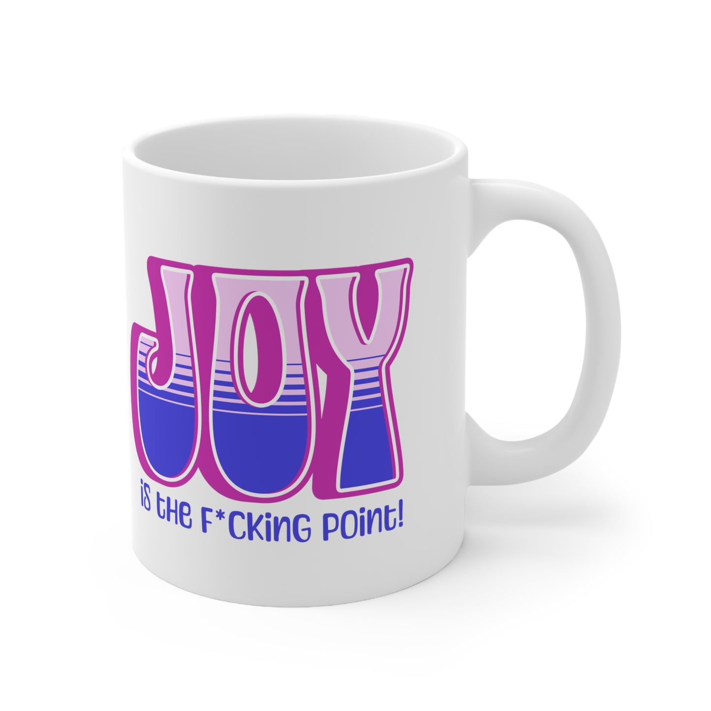 JOY (pink purple) Ceramic Mug 11oz