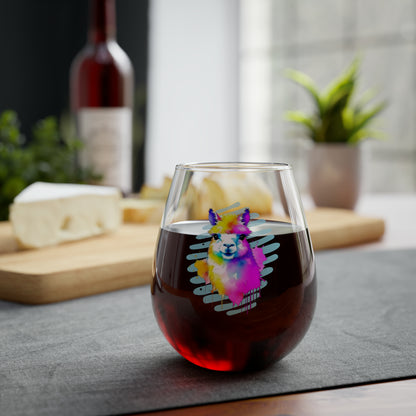 Vibrant Alpaca Stemless Wine Glass, 11.75oz