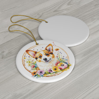 Corgi Ceramic Ornament