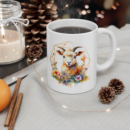 Golden Goat Ceramic Mug 11oz