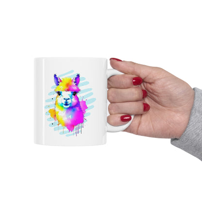 Vibrant Alpaca Ceramic Mug 11oz