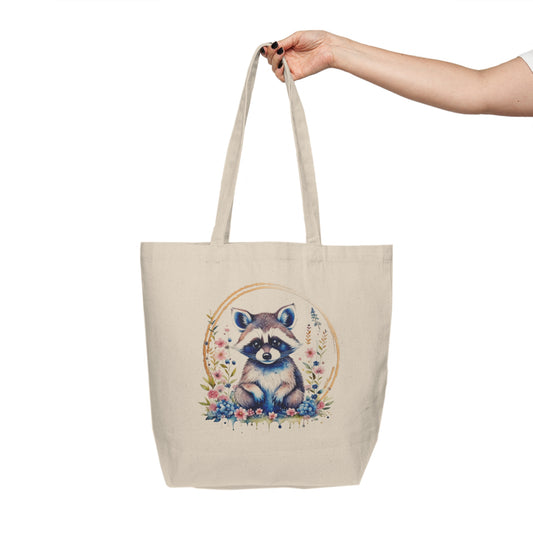 Golden Raccoon Canvas Shopping Bag