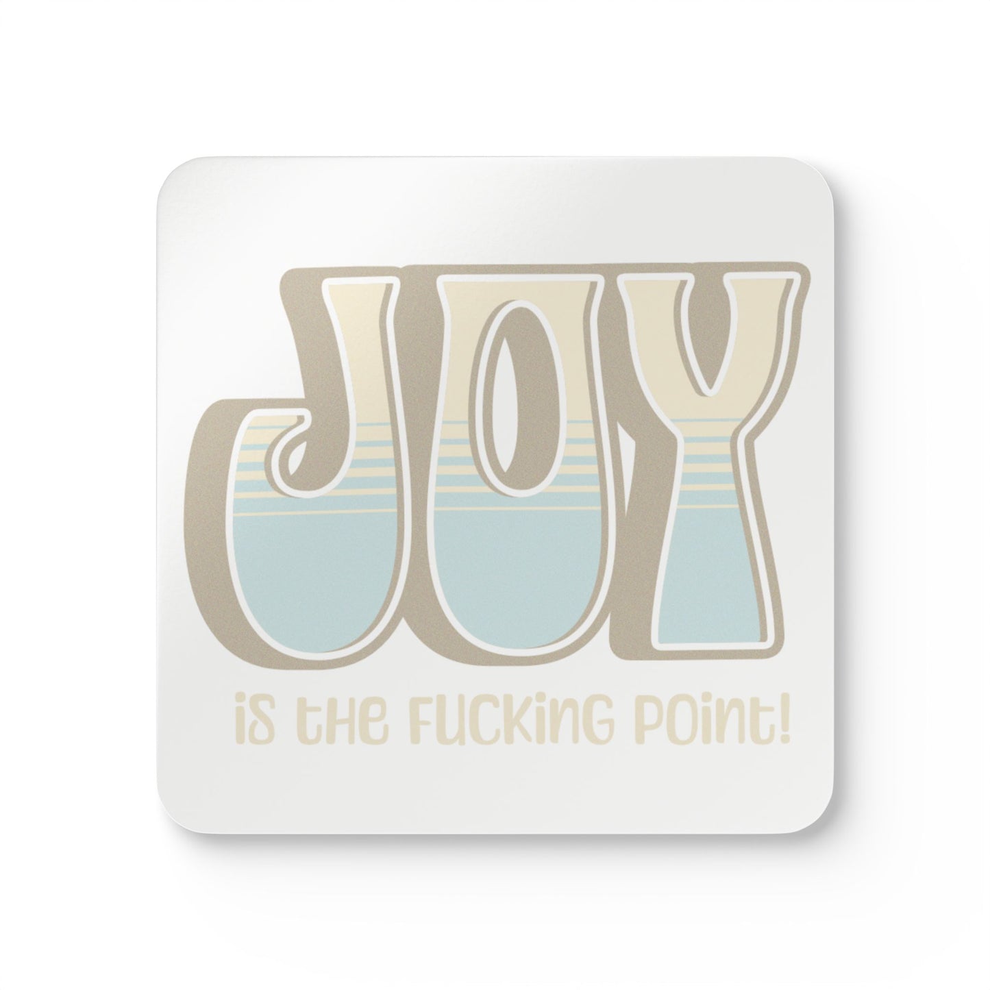 Tan Blue Joy Coaster Set