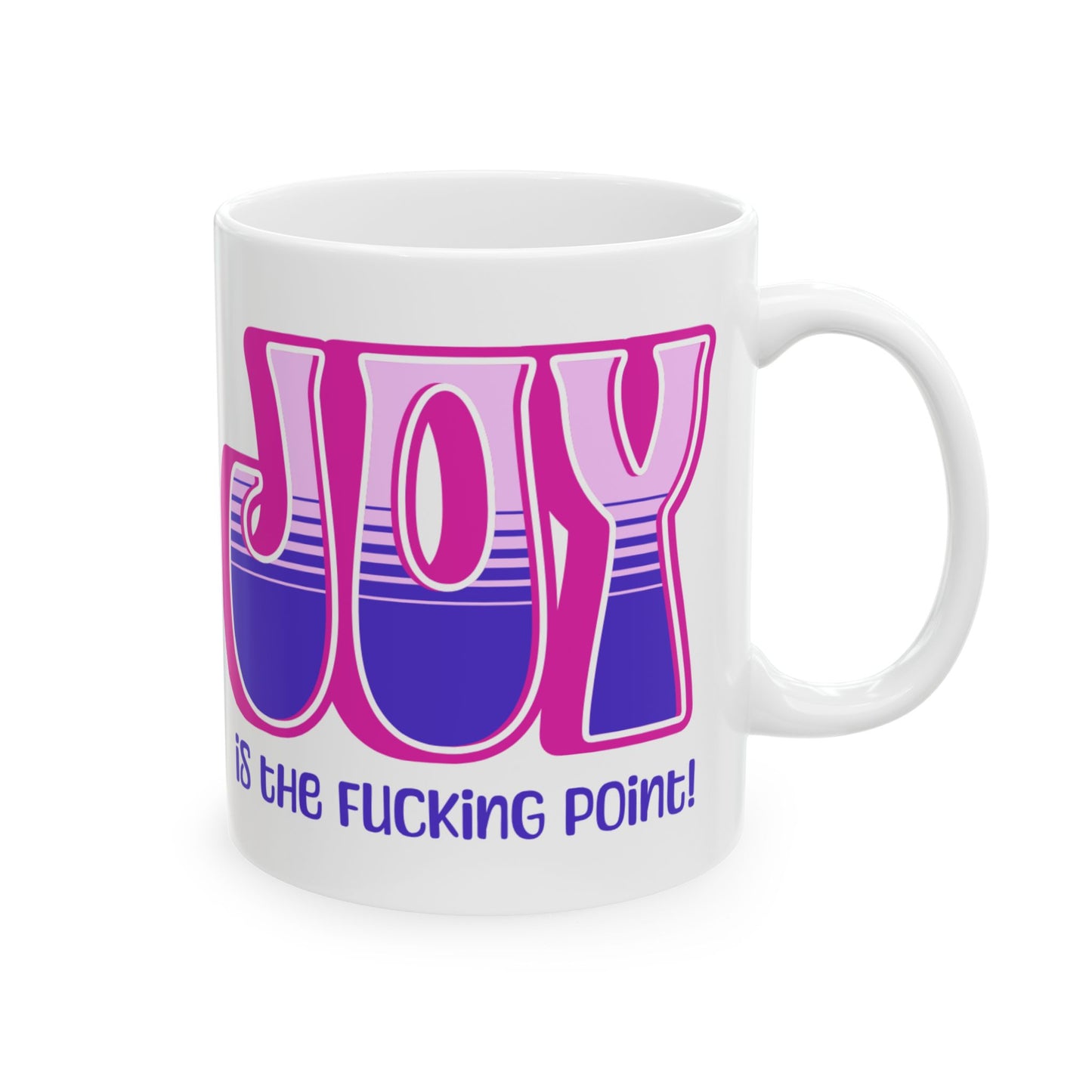 Pink Pink Purple Joy Ceramic Mug, (11oz, 15oz)