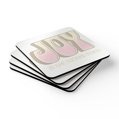Tan Pink Joy Coaster Set