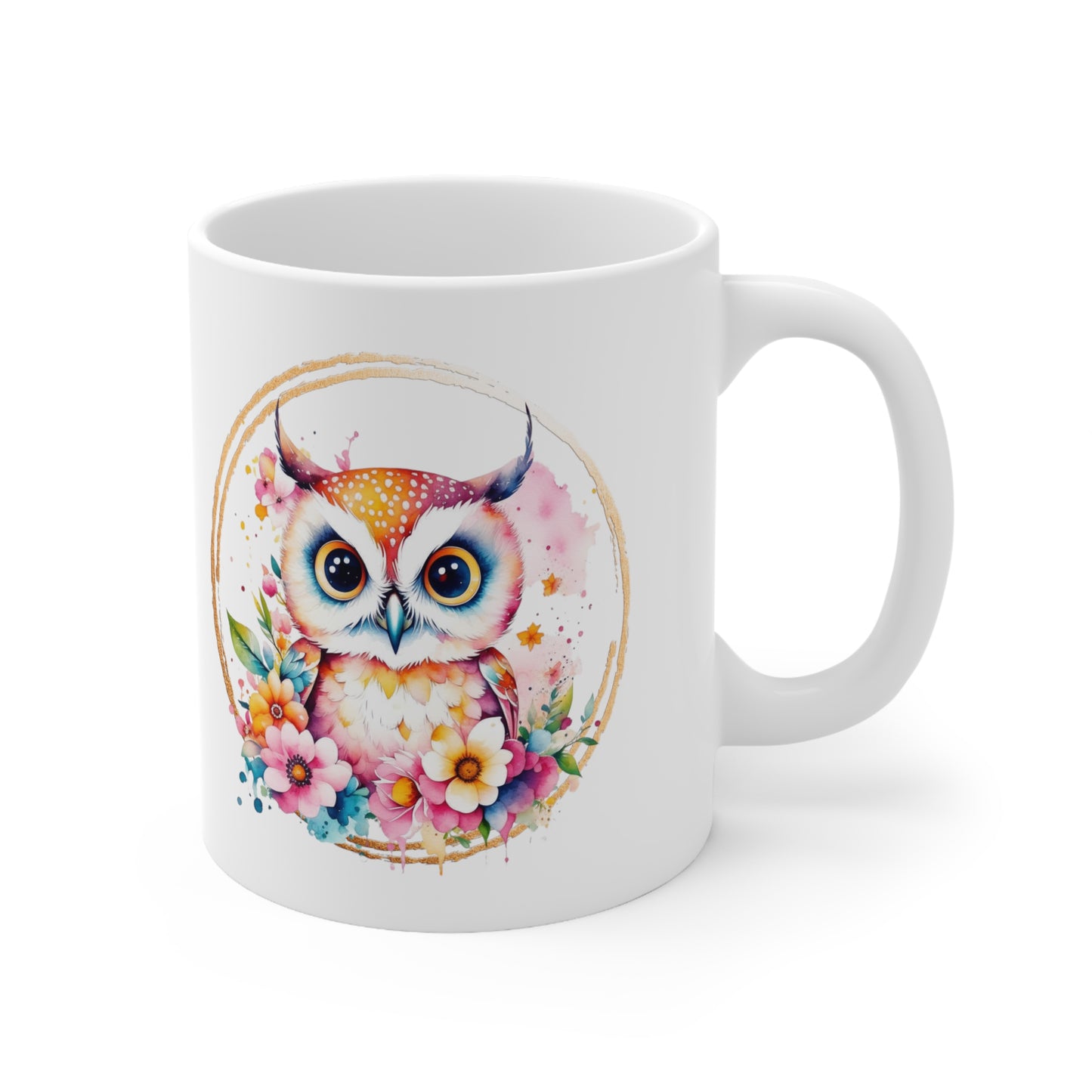 Golden Owl Ceramic Mug 11oz